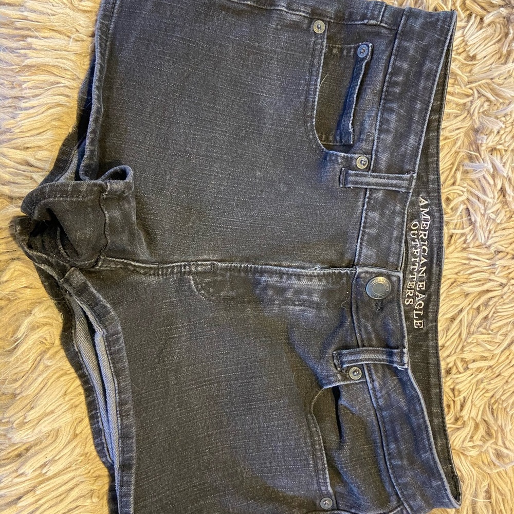American Eagle Black Denim Shorts